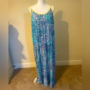 Lilly Pulitzer spaghetti strapped maxi dress